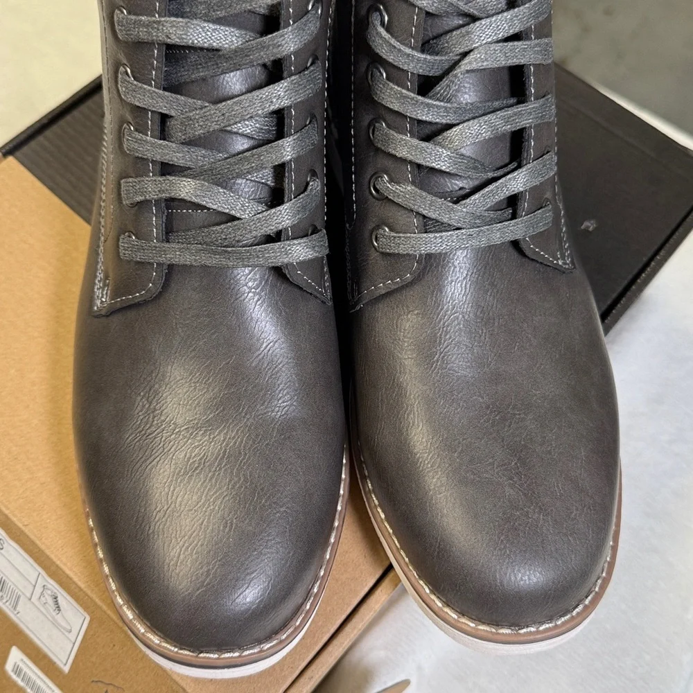 Vance Co. Men’s Evans Lace Up Ankle Boot - Grey- Size 11